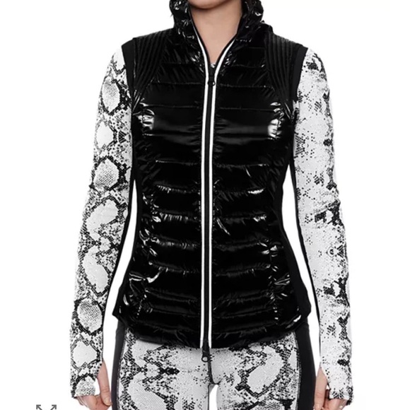 Blanc Noir Black Quilted Vest - Picture 2 of 10